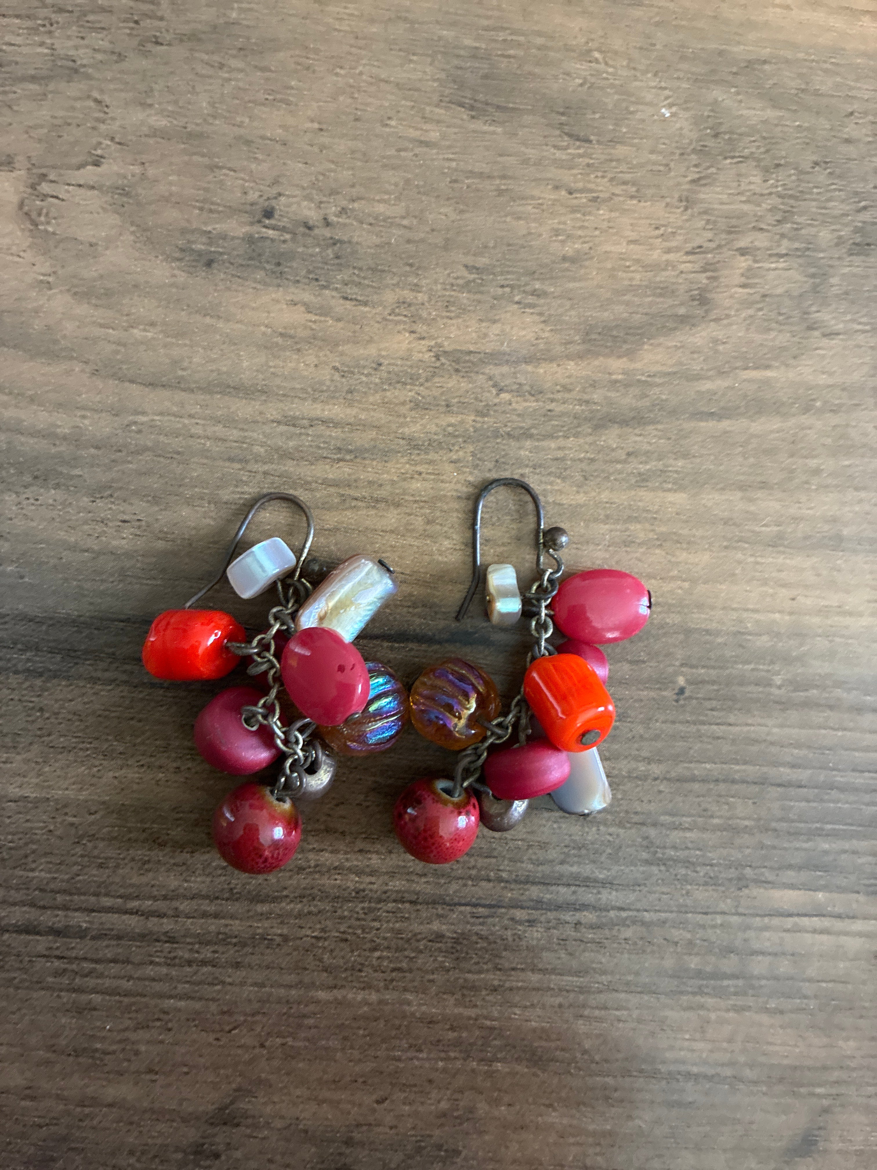 Chico’s Red Beaded Earrings