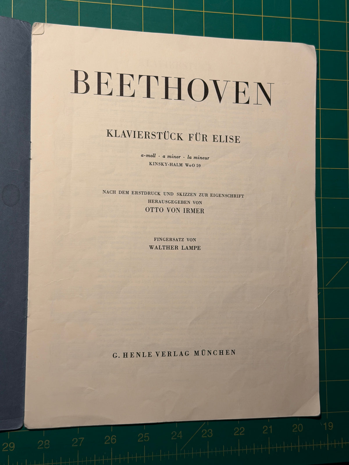 Beethoven - Sheet Music, Used Acceptable