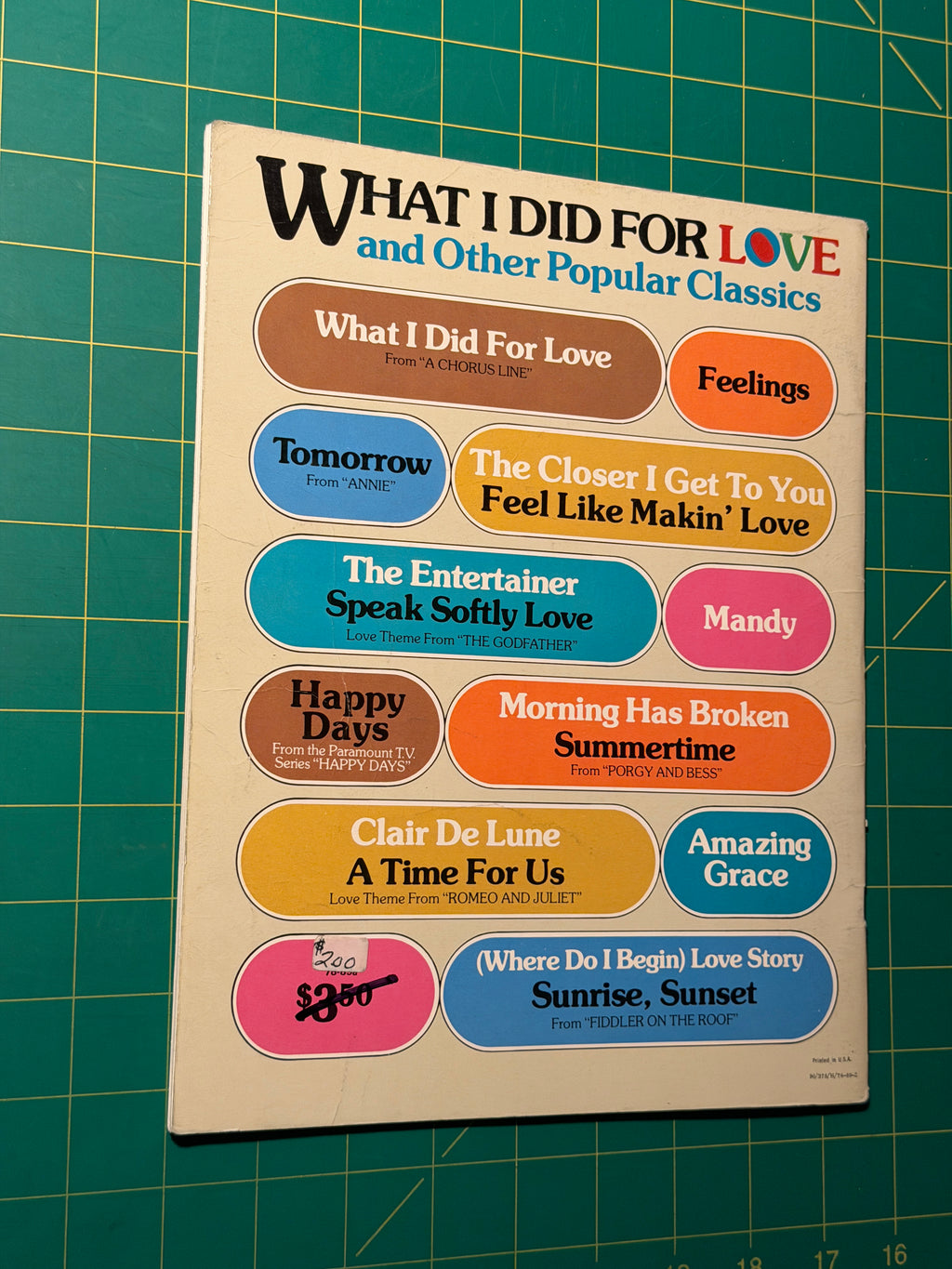 What I Did For Love and Other Popular Classics - Sheet Music, Used Good
