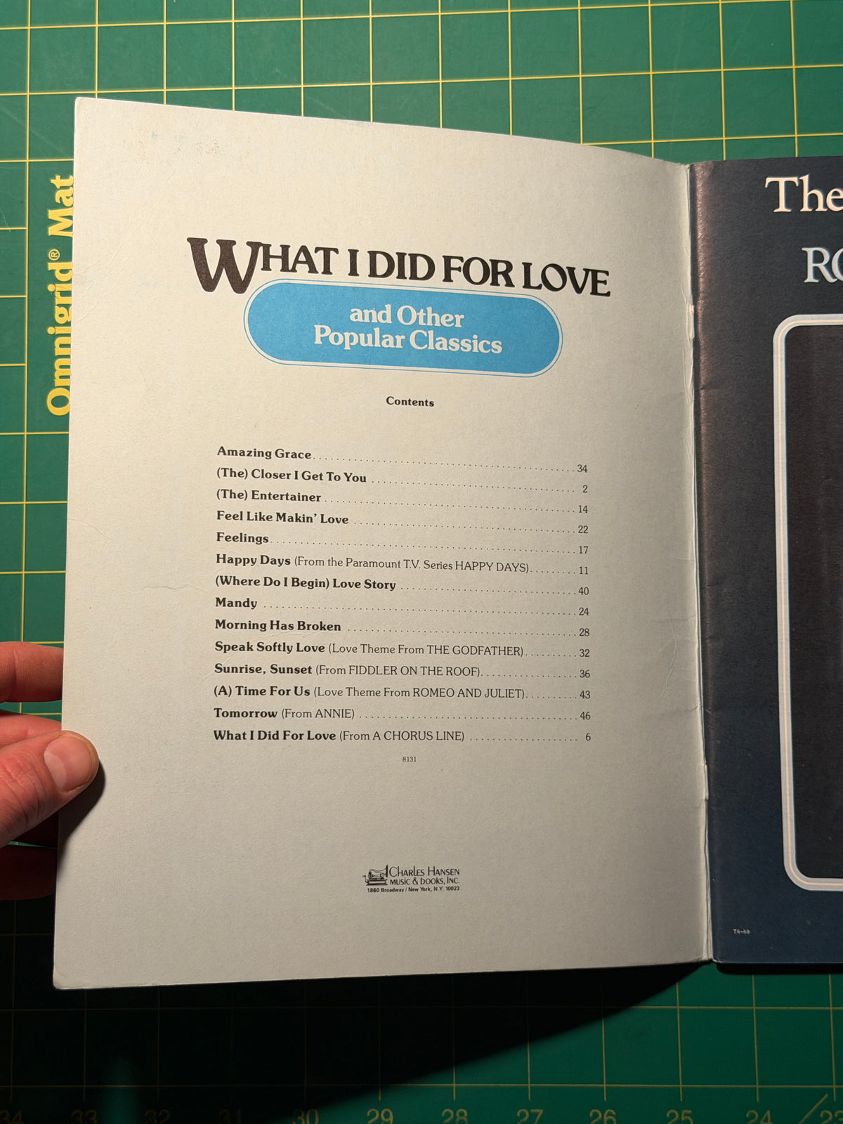 What I Did For Love and Other Popular Classics - Sheet Music, Used Good