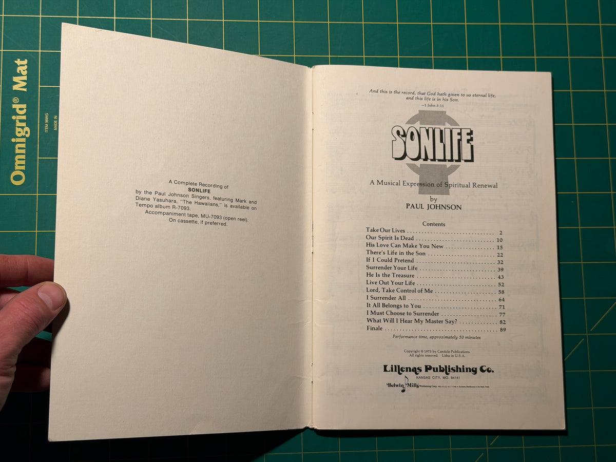 Sonlife: A Musical Expression of Spiritual Renewal - Pamphlet, Used Good