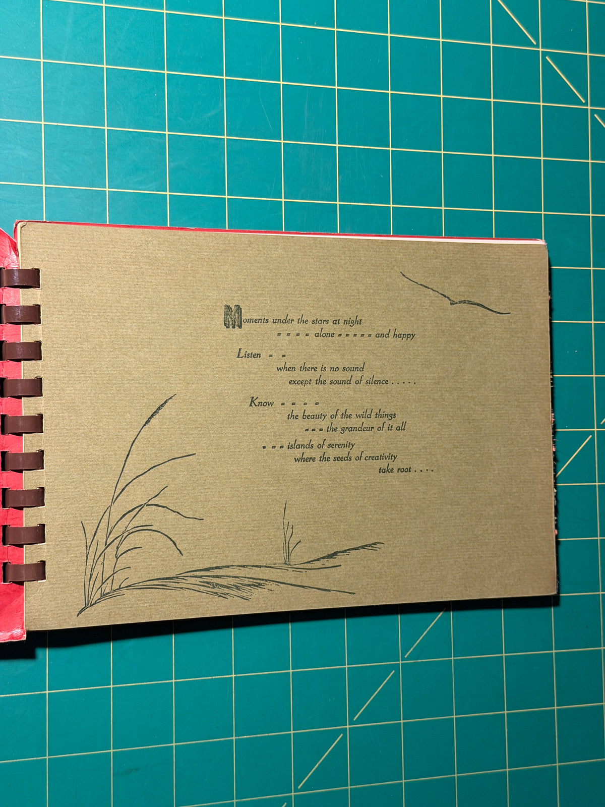 Gwen Frostic Art & Poetry / Personal Journal - Plastic Comb, Used Good