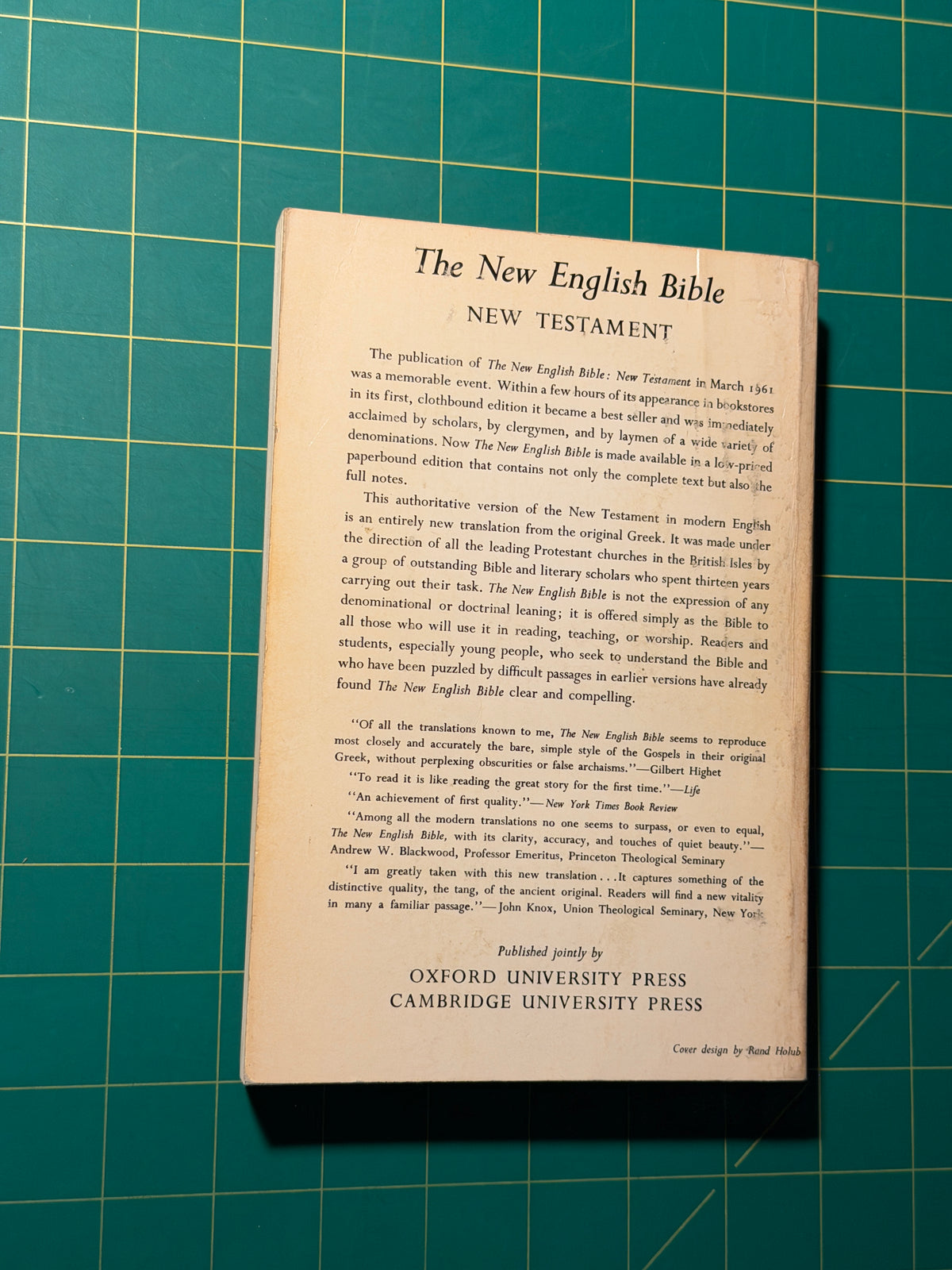 The New English Bible: New Testament - Paperback, Used Good