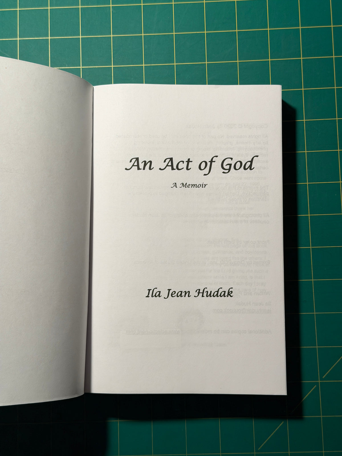An Act of God: A Memoir - Paperback, Used Good