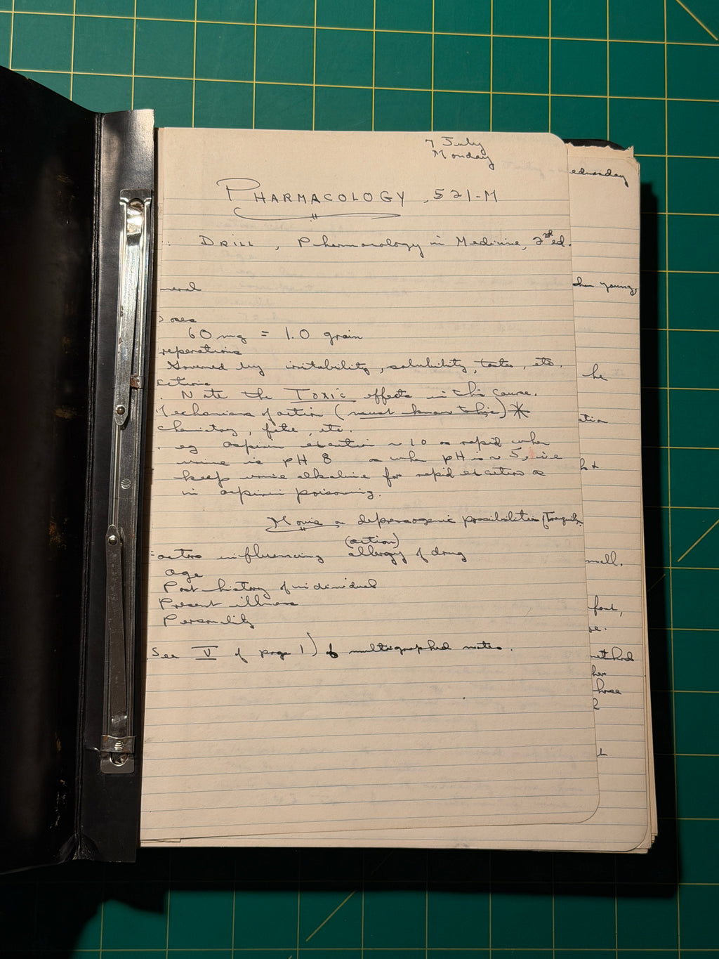 Pharmacology I - Manuscript, Used Acceptable
