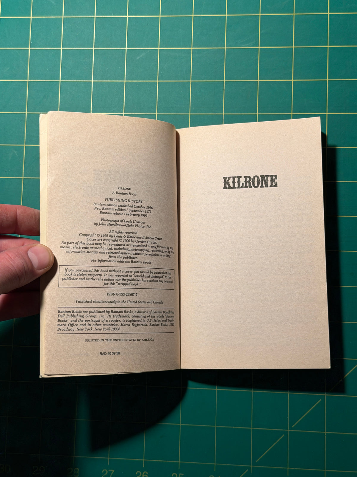 Kilrone - Paperback, Used Acceptable