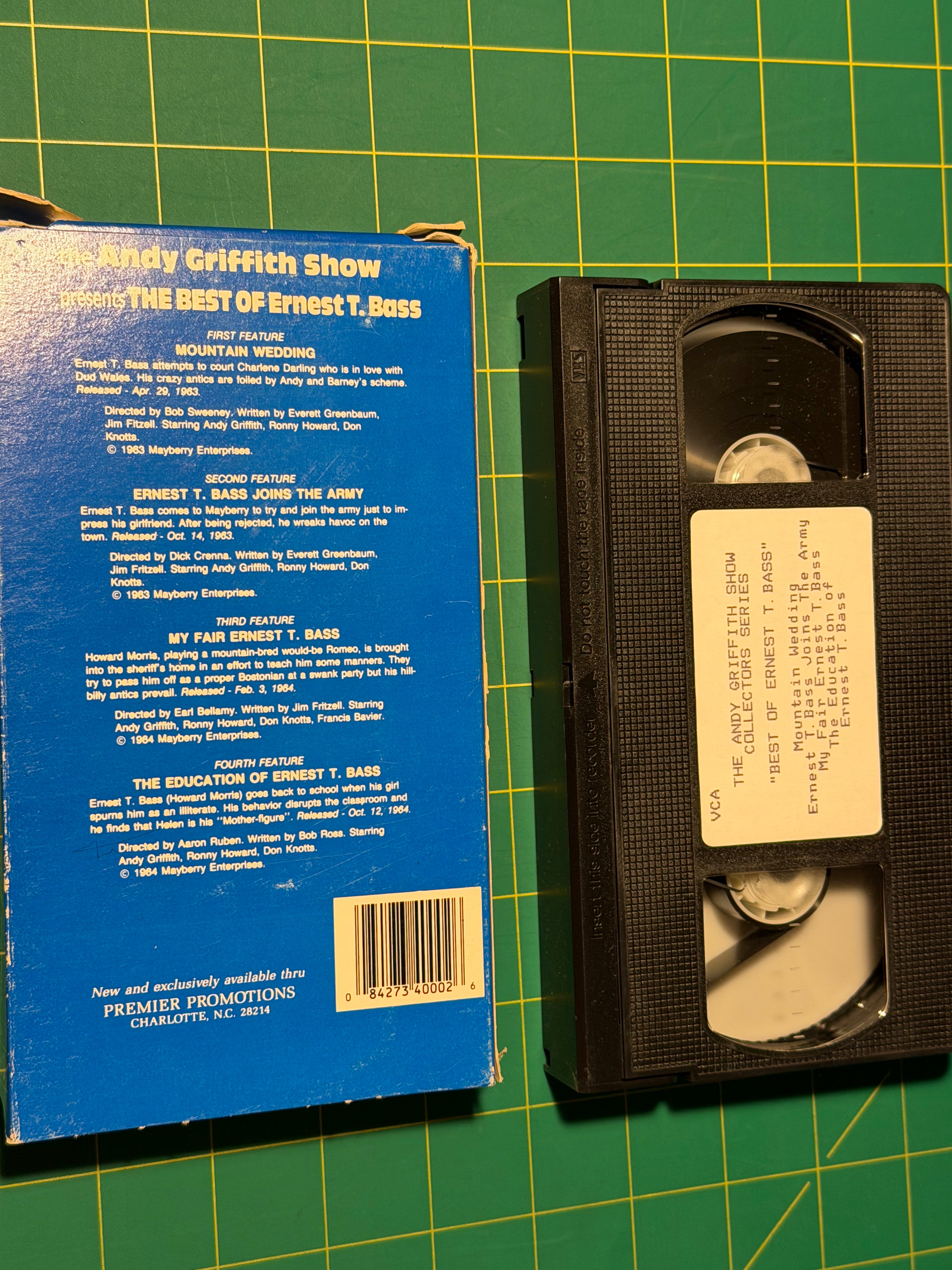 Collector's Series, Four Features: The Andy Griffith Show: The Best of Ernest T. Bass - VHS Tape, Used Acceptable