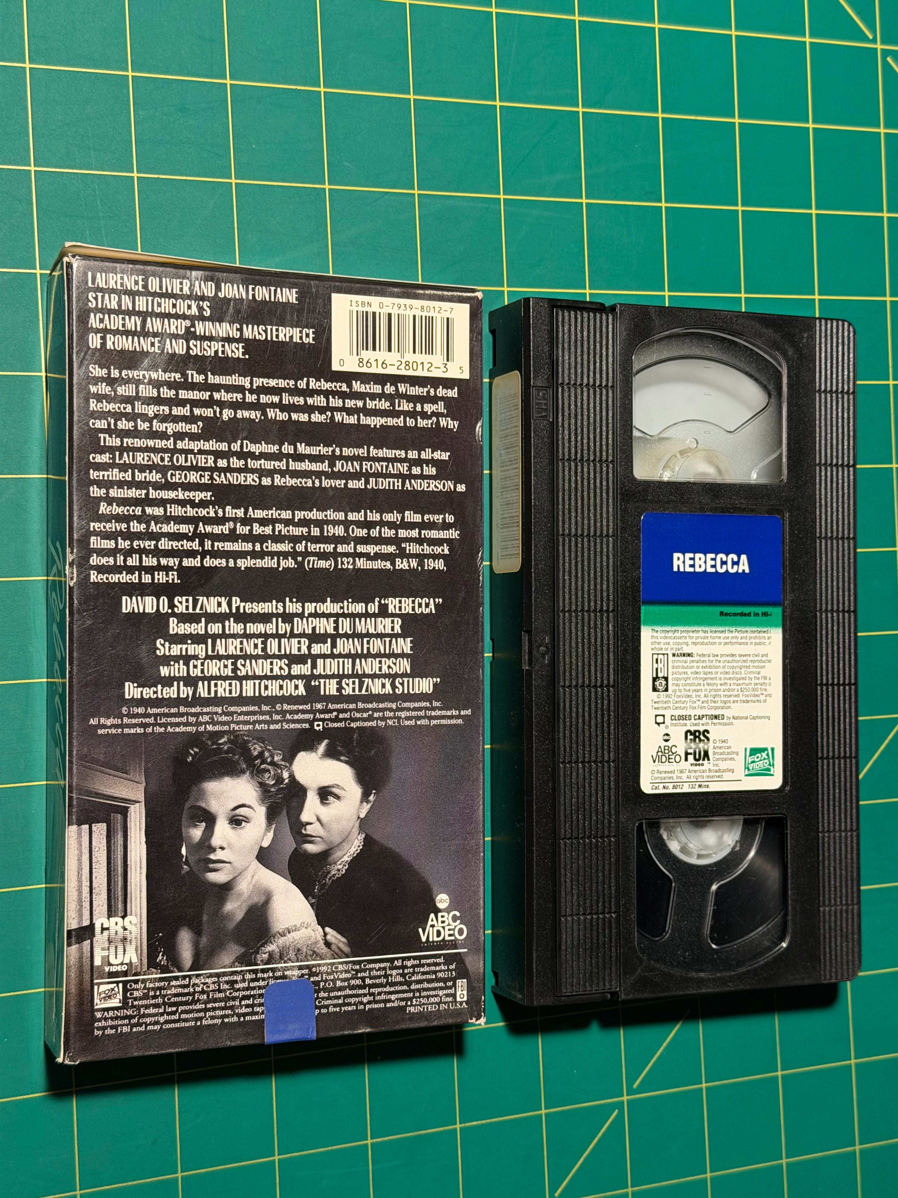 Rebecca - VHS Tape, Used Good