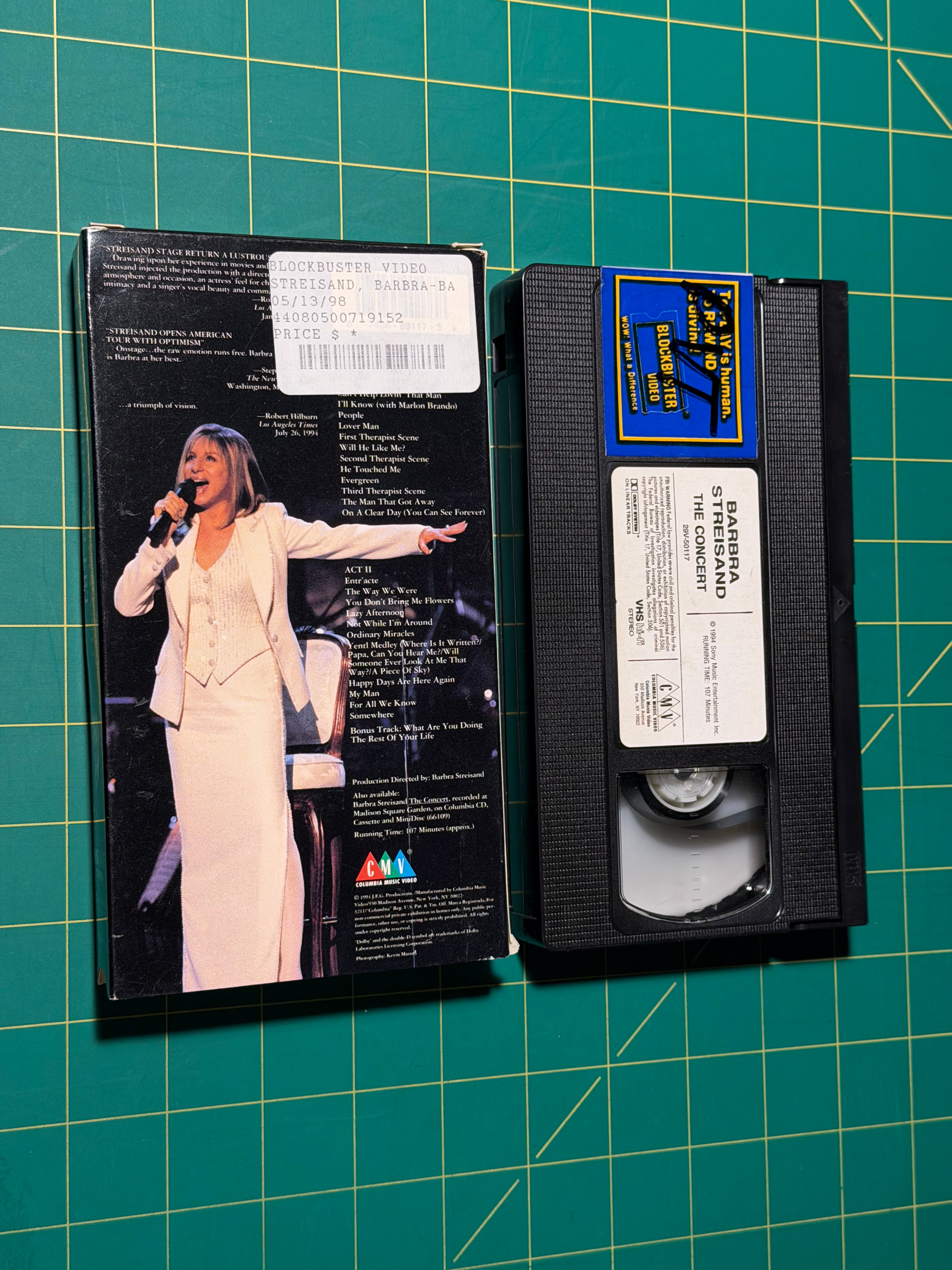 Barbara Streisand, The Concert - VHS Tape, Used Good