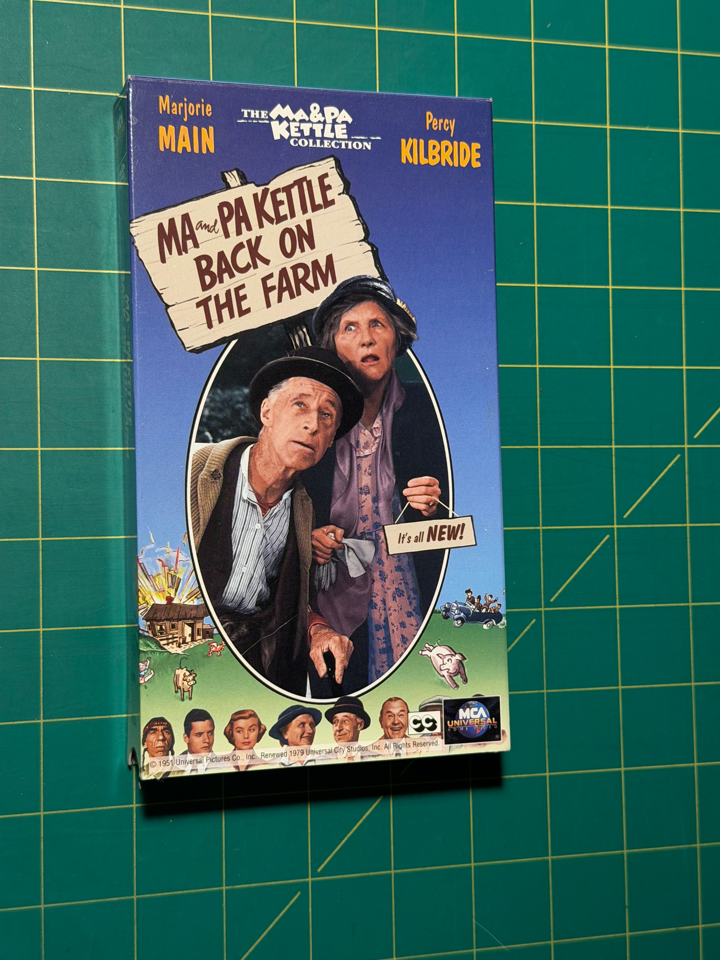Ma and Pa Kettle Back on the Farm - VHS Tape, Used Good