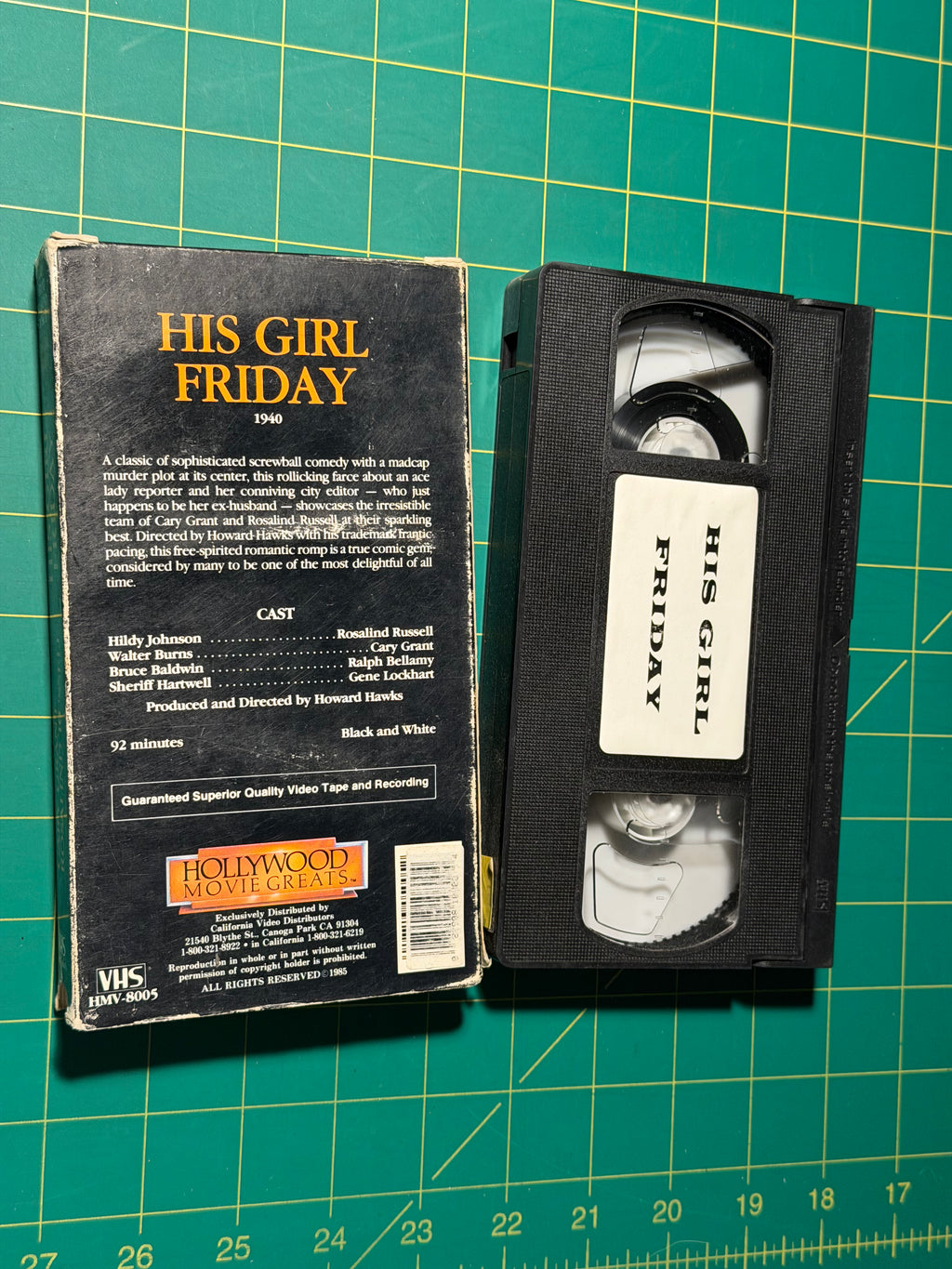 His Girl Friday - VHS Tape, Used Acceptable