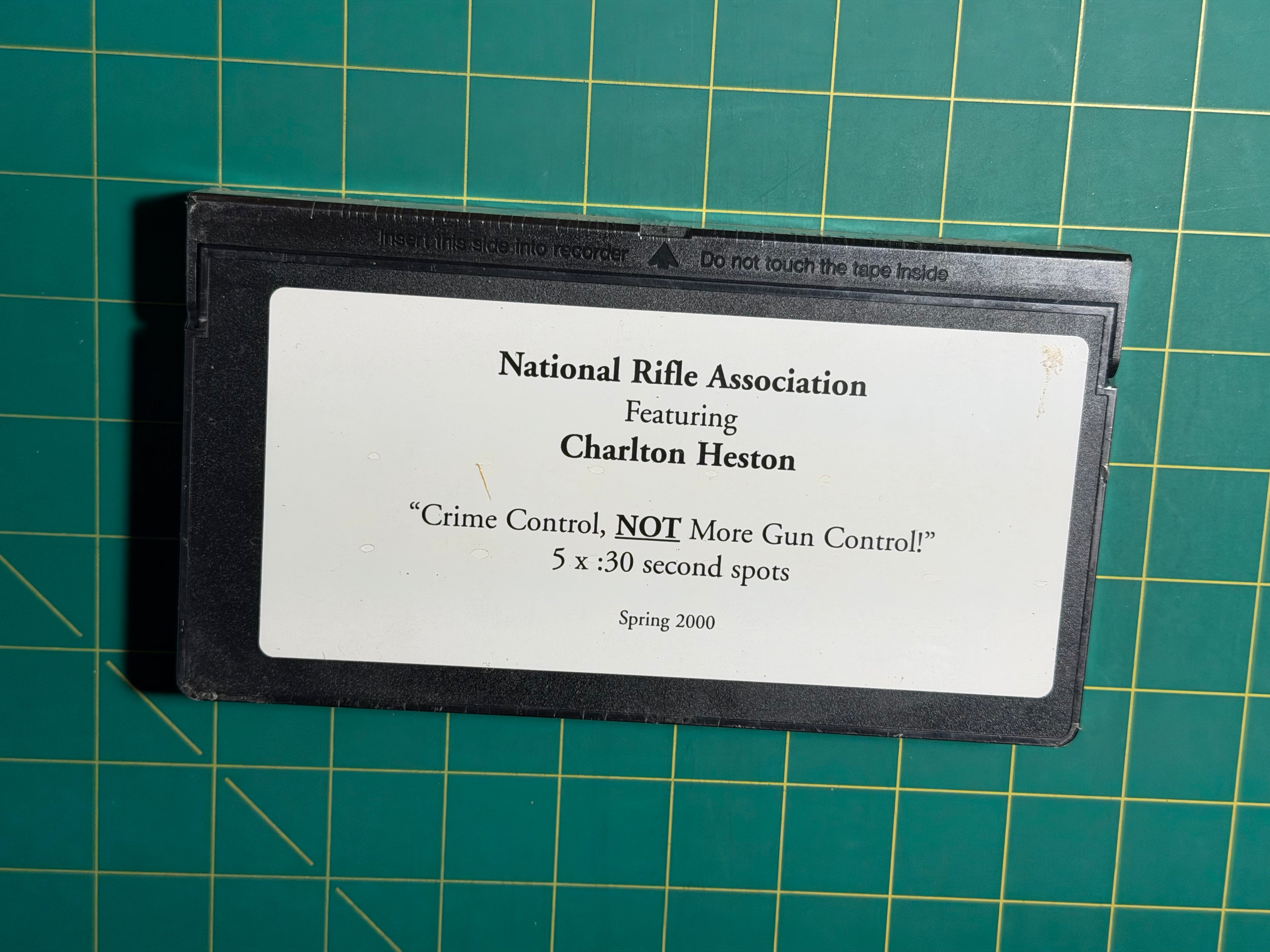 National Rifle Association "Crime Control, Not More Gun Control" - VHS Tape, Sealed