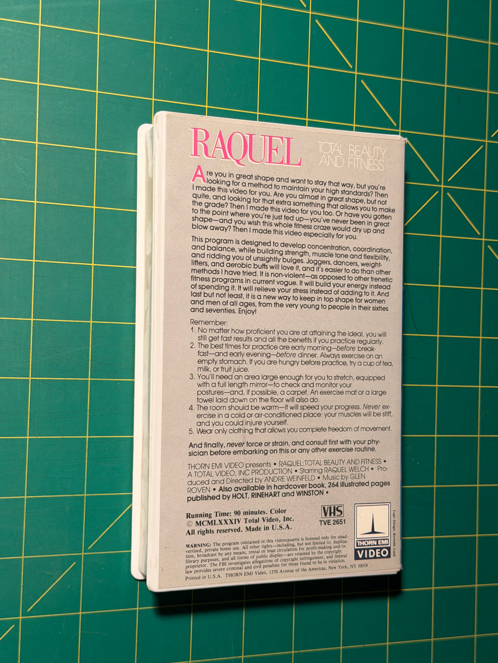 Raquel: Total Beauty and Fitness - VHS Tape, Used Good