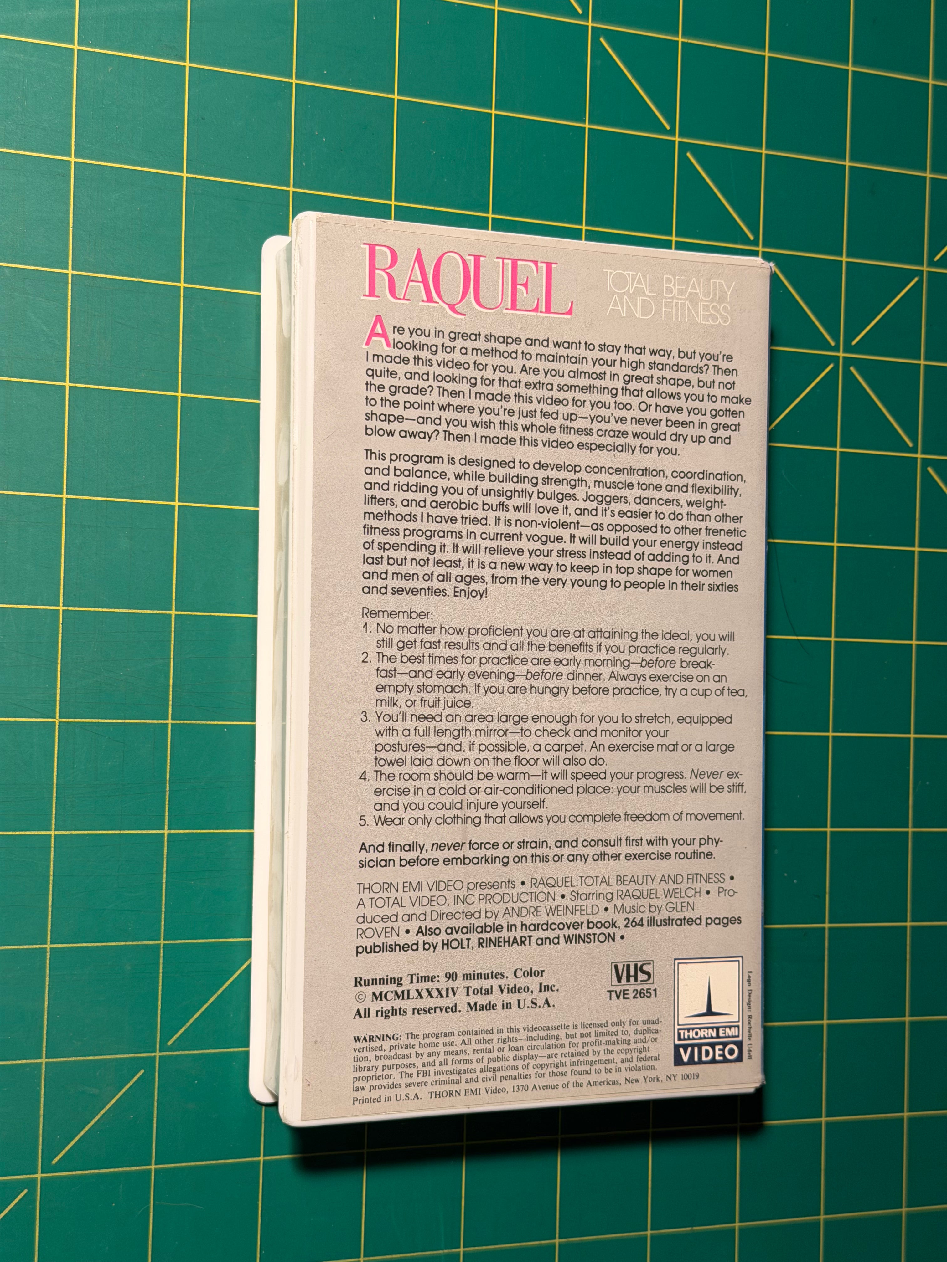 Raquel: Total Beauty and Fitness - VHS Tape, Used Good