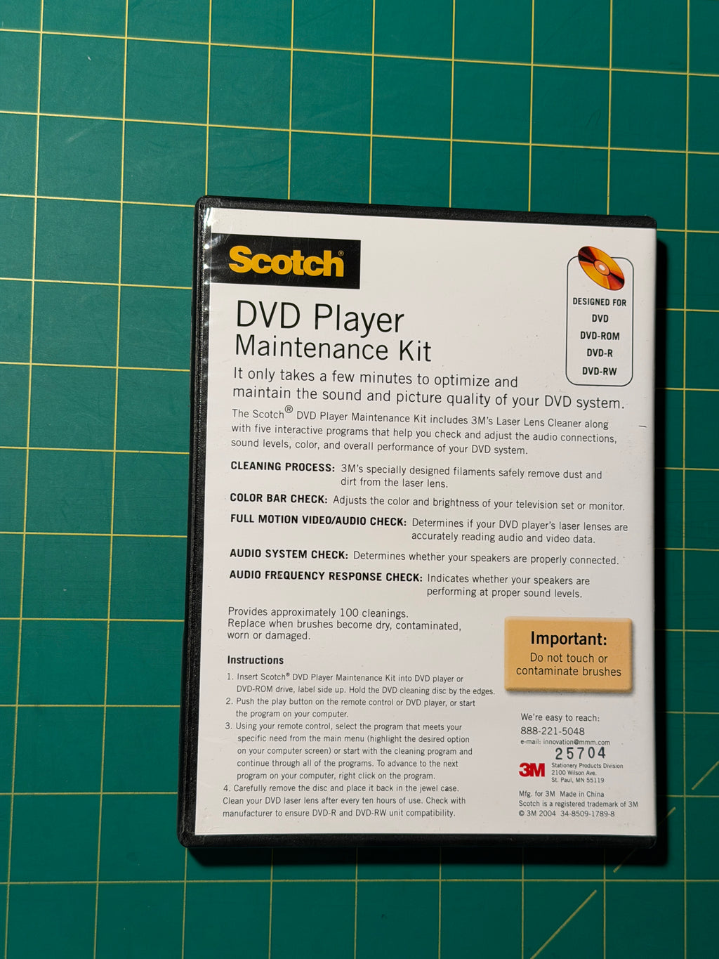 Scotch DVD Player Maintenance Kit - DVD, Used Good