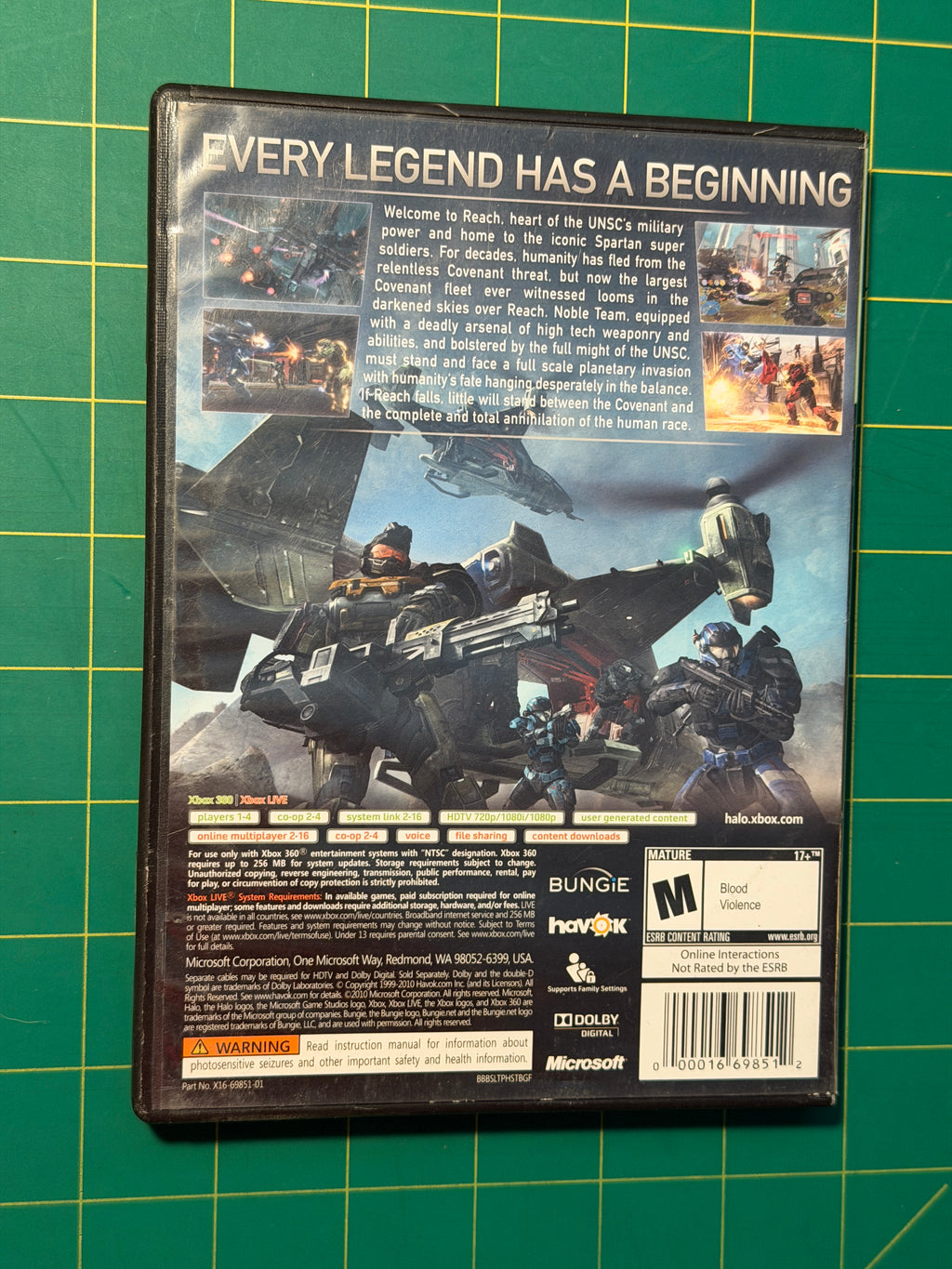Halo Reach: XBOX 360 - Video Game, Used Good