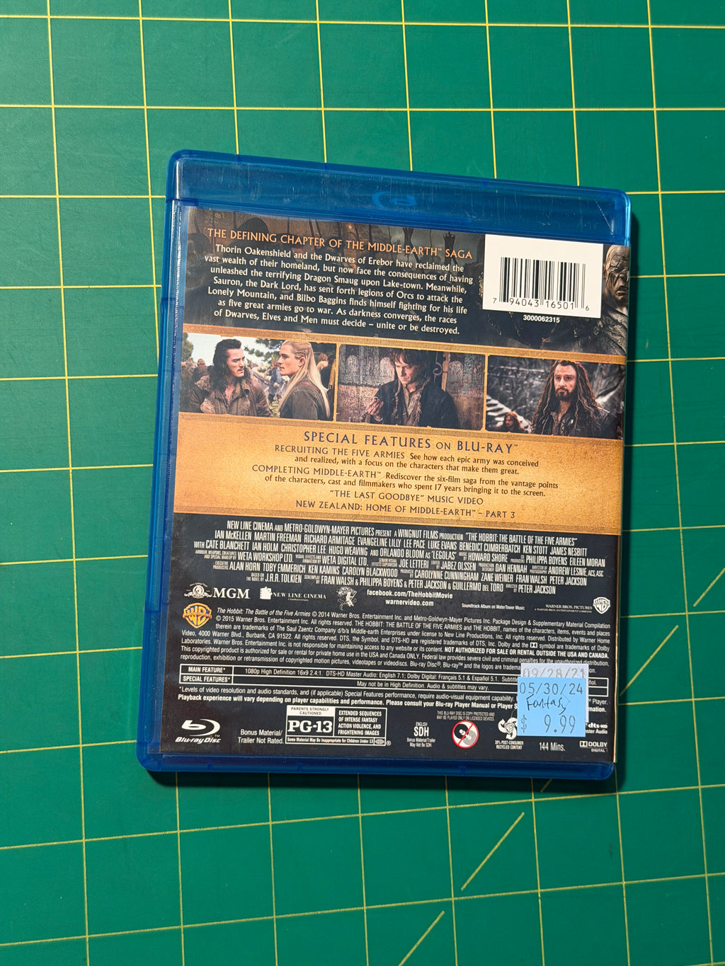 The Hobbit: The Battle of the Five Armies - Blu-ray, Used Acceptable