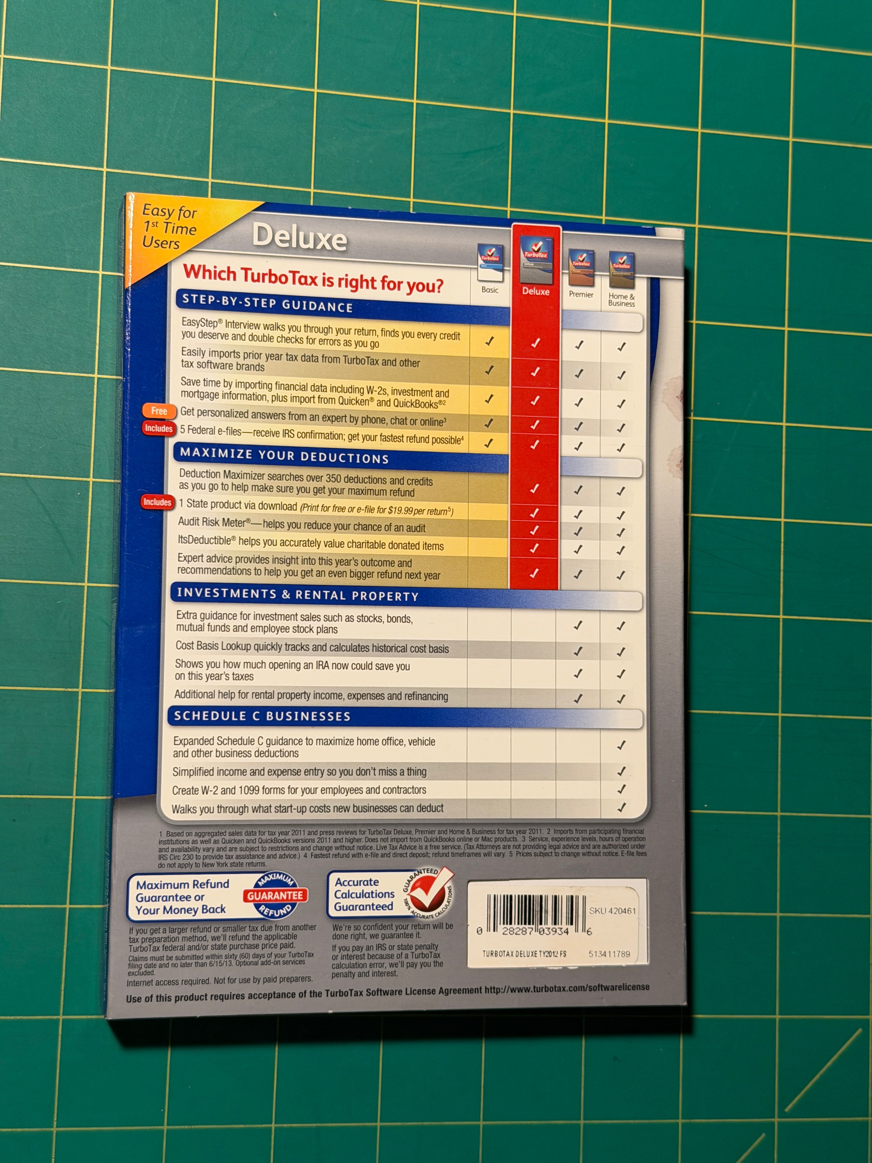 TurboTax Deluxe - Accounting Software, Used Good