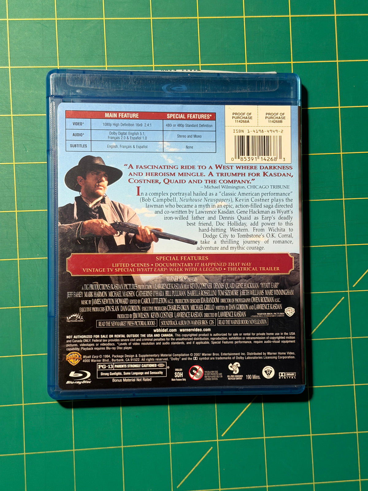 Wyatt Earp - Blu-ray, Used Acceptable