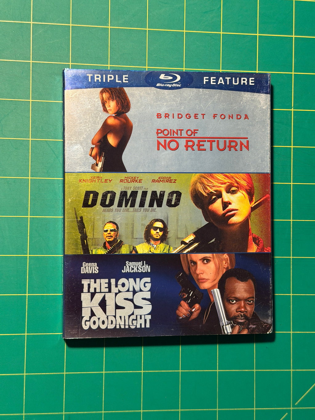Triple Feature: Point of No Return, Domino, The Long Kiss Goodnight - Blu-ray, Used Good