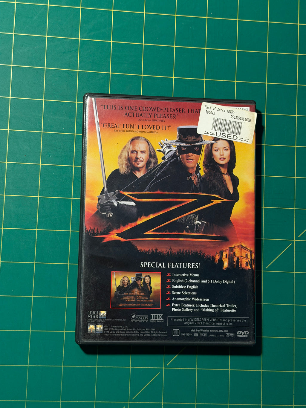 The Mask of Zorro - DVD, Used Good