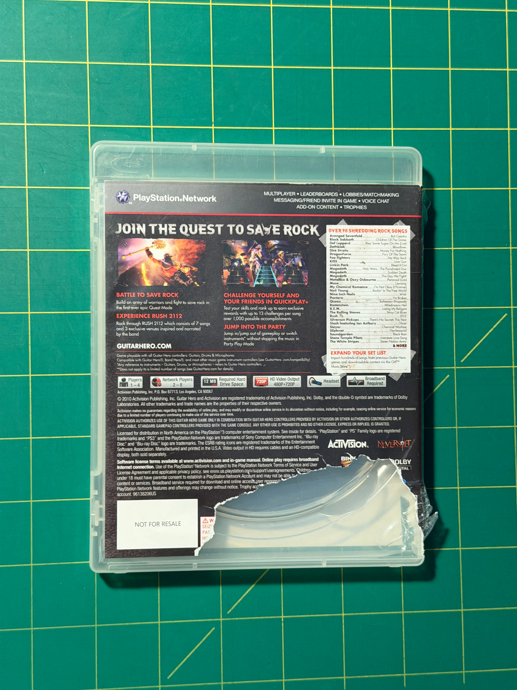 Guitar Hero: Warriors of Rock - Video Game, Used Acceptable