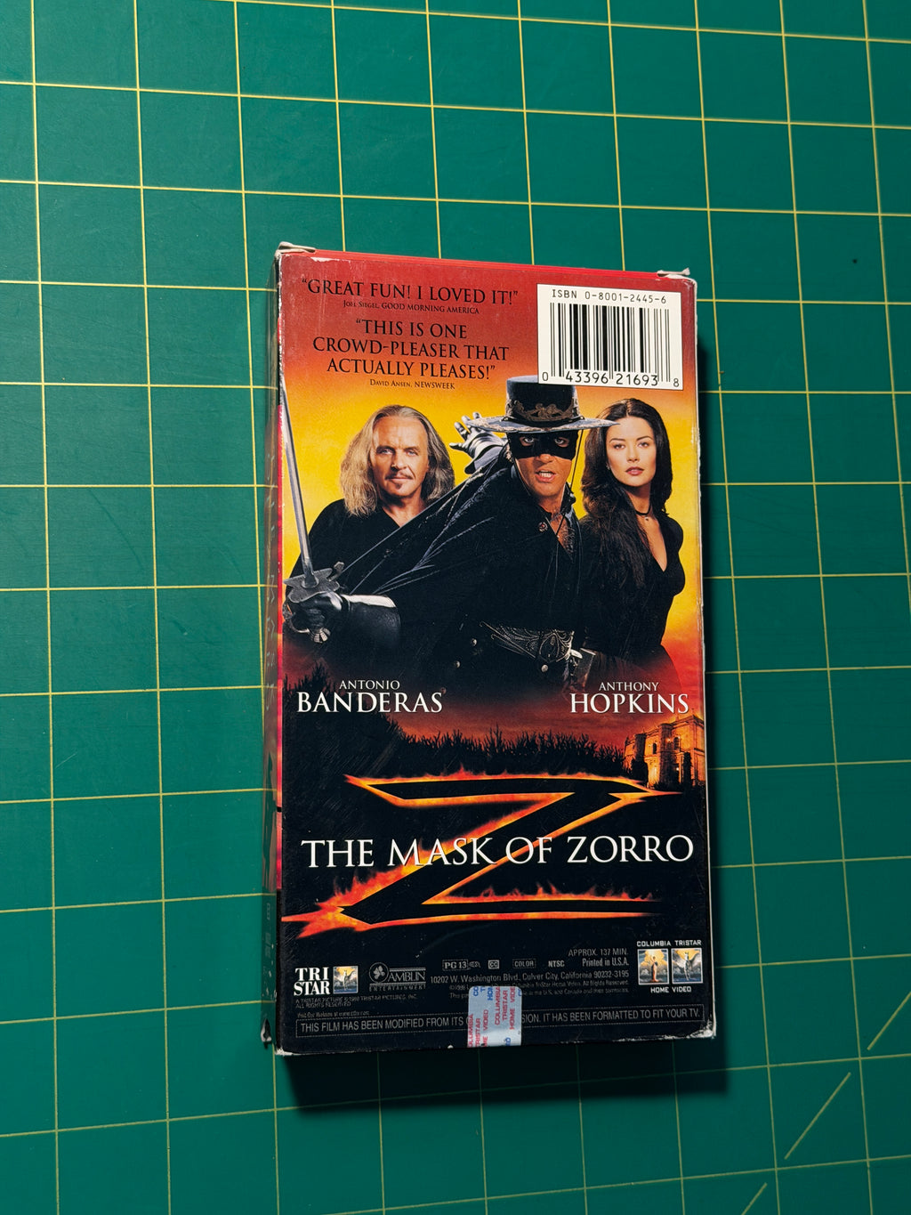 The Mask of Zorro - VHS, Used Good