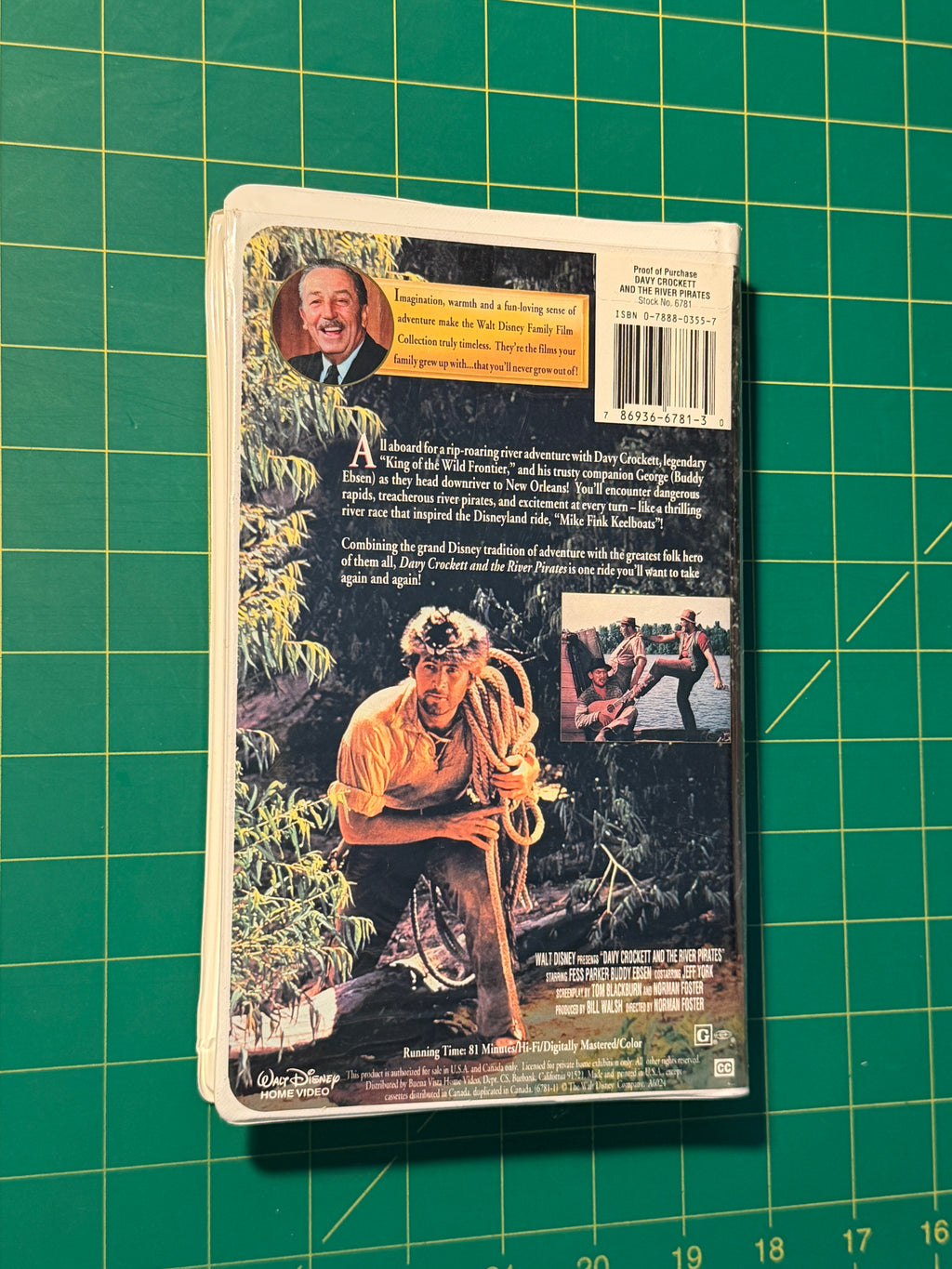 Davy Crockett and the River Pirates - VHS, Used Good