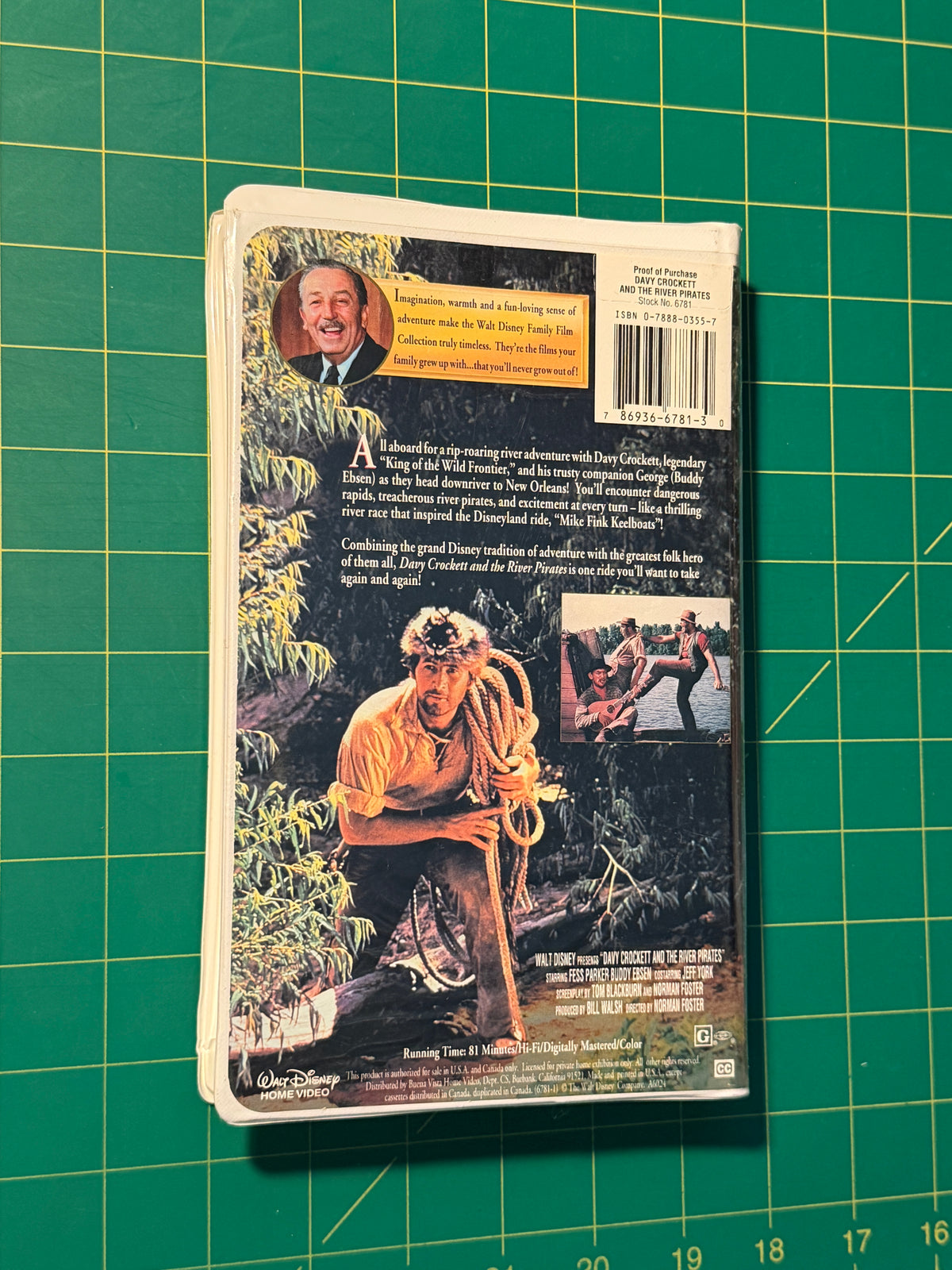 Davy Crockett and the River Pirates - VHS, Used Good