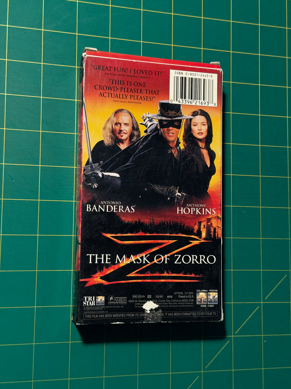 The Mask of Zorro - VHS Tape, Used Good